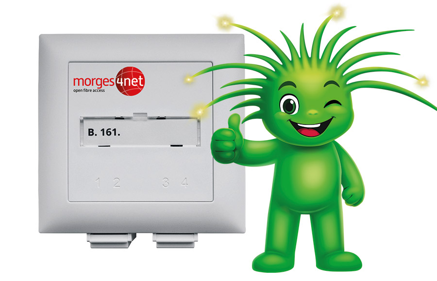 Prise OTO active sur le réseau fibre de Morges4net – services Internet, TV et téléphonie disponibles immédiatement à Morges